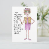 Stern-vrouw waarschuwt anderen dat ze moeilijk te  (Staand voorkant)