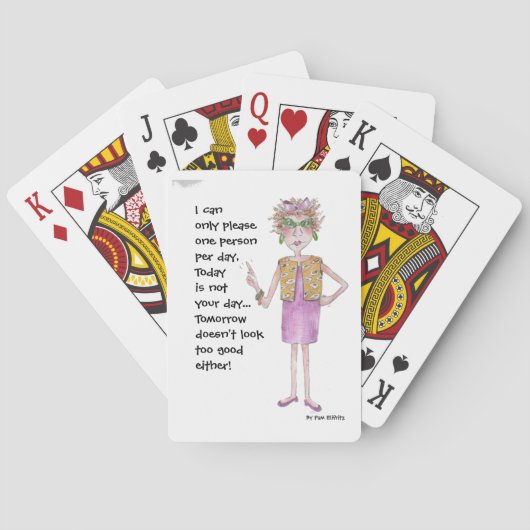 Stern-vrouw waarschuwt anderen dat ze moeilijk te  pokerkaarten (Achterkant)