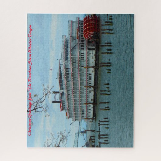 Stern Wheeler Oregon. kerstcadeautjes Legpuzzel (Verticaal)