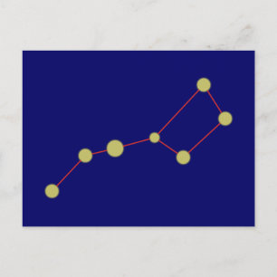 Sternbild Grosser Wagen constellatie grote dipper Briefkaart