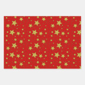Sterne auf rotem Untergrund Inpakpapier Vel (Voorkant 2)
