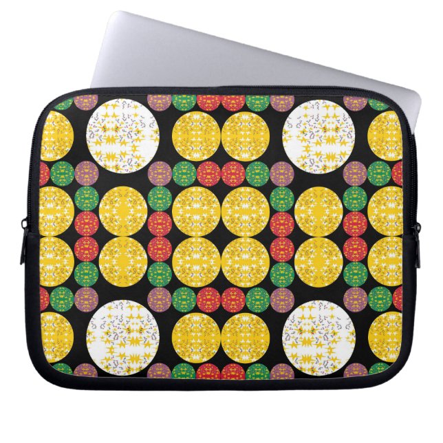 Sterne Cirkels Laptop Sleeve (Voorkant)
