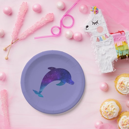 Sterne Galaxis Delphin Stars Galaxy Dolphin Papieren Bordje (Feest)
