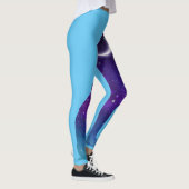 Sterne Galaxis Stars Galaxy Wolf Leggings (Rechts)