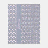 Sterne Muster rosa grau Fleece Deken (Voorkant)