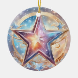  Sternen wasserfarben pastell Gemälde Keramisch Ornament