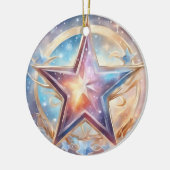  Sternen wasserfarben pastell Gemälde Keramisch Ornament (Links)