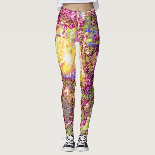 Sternenexplosie in der Galaxie Leggings (Voorkant)