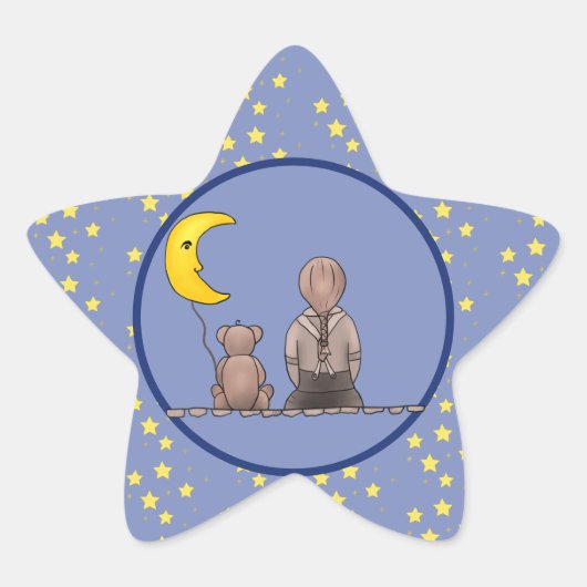 Sternengucker und Sterne  Ster Sticker (Voorkant)