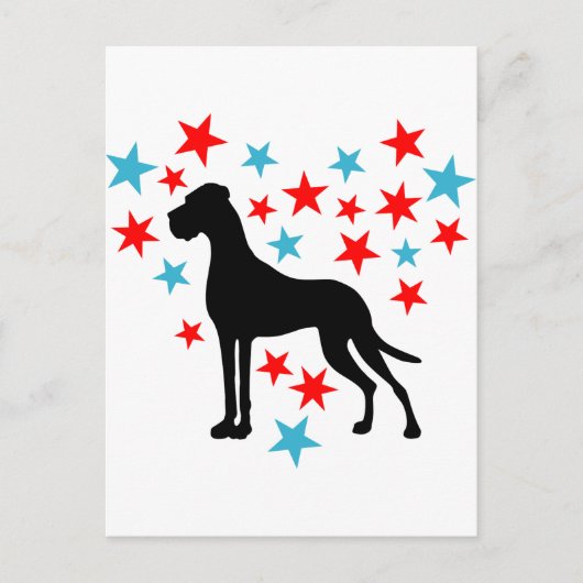 Sternenherz Dogge Briefkaart (Voorkant)