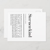 Sternenkind Karte Duden - Trauer Karte Mama Feestdagenkaart (Voorkant / Achterkant)