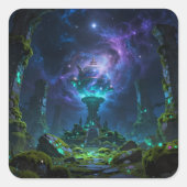 Sternenpfad – Reise durch das Universum Vierkante Sticker (Voorkant)