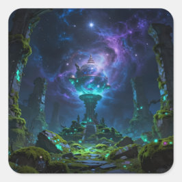 Sternenpfad – Reise durch das Universum Vierkante Sticker