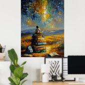 Sterngebonden Geest – Dromen en Kennis Expressief Poster (Thuiskantoor)