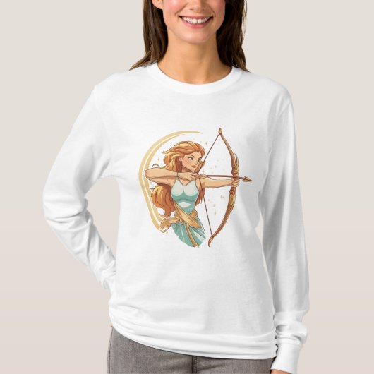 Sterngeboren Boogschutter van Sagittarius T-shirt (Voorkant)