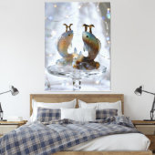 Sternzeichen Fische Glasskulpturen Canvas Afdruk (Insitu (Slaapkamer))