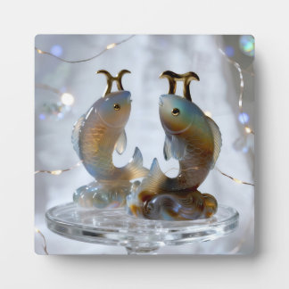 Sternzeichen Fische Glasskulpturen Fotoplaat