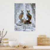 Sternzeichen Fische Glasskulpturen Poster (Keuken)