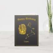 Sternzeichen Löwe, gold -  Kaart (Voorkant)