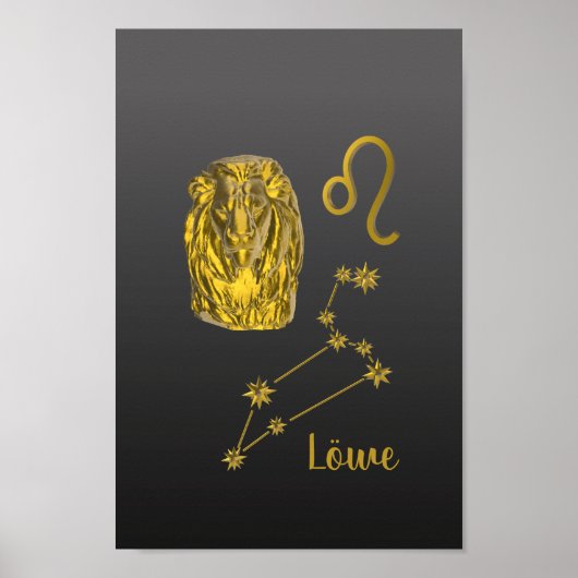 Sternzeichen Löwe - Poster (Voorkant)