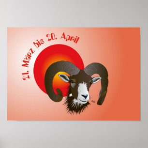 Sternzeichen - Poster Breedte