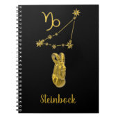 Sternzeichen Steinbock, gold -  Notitieboek (Voorkant)