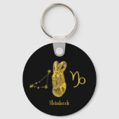 Sternzeichen Steinbock, gold - Sleutelhanger (Achterkant)