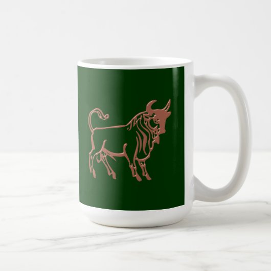 Sternzeichen Stier zodiac sign Taurus Koffiemok (Rechts)