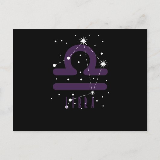 Sternzeichen Waage "Libra" Briefkaart (Voorkant)