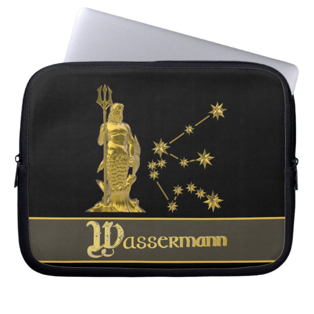 Sternzeichen Wassermann -  Laptop Sleeve (Voorkant)