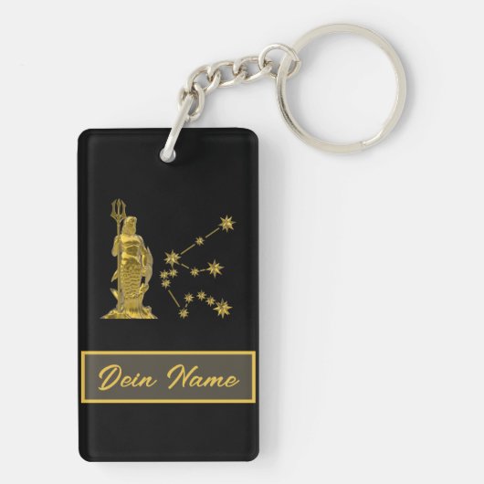 Sternzeichen Wassermann -  Sleutelhanger (achterkant)