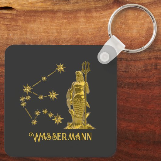 Sternzeichen Wassermann - Sleutelhanger (Achterkant)