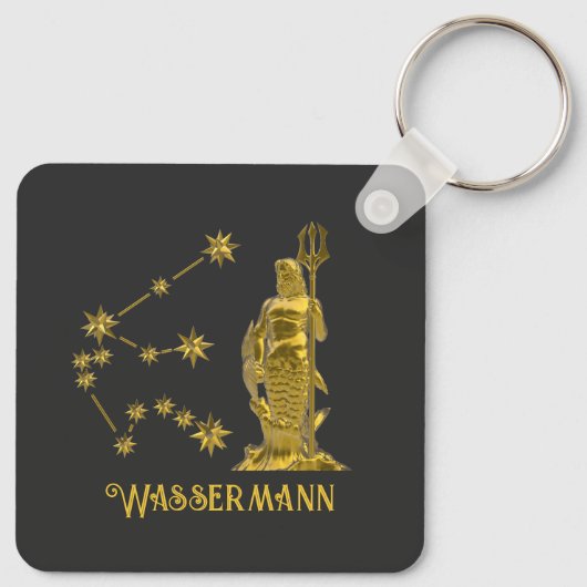 Sternzeichen Wassermann -  Sleutelhanger (Achterkant)