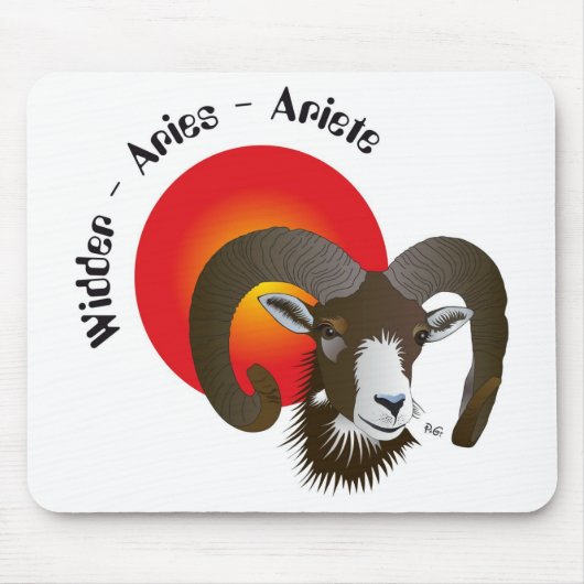 Sternzeichen Widder Mauspad Muismat (Voorkant)