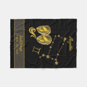 Sternzeichen Zwillinge, gold -  Fleece Deken (Voorkant (Horizontaal))