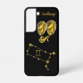 Sternzeichen Zwillinge, gold - Samsung Galaxy Hoesje