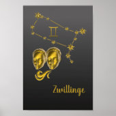 Sternzeichen Zwillinge - Poster (Voorkant)