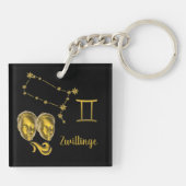 Sternzeichen Zwillinge - Schlüsselanhänger Sleutelhanger (Achterkant)