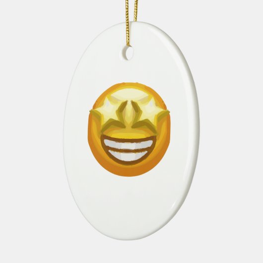 sterogen emoji keramisch ornament (Links)