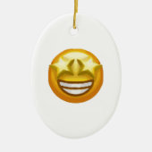 sterogen emoji keramisch ornament (Voorkant)