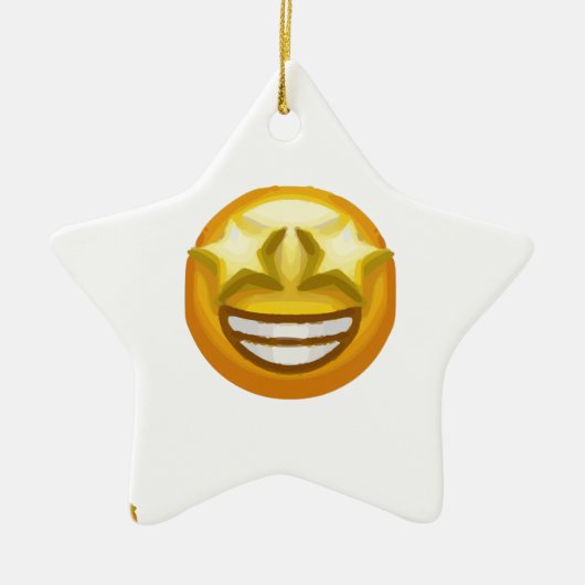 sterogen emoji keramisch ornament (Voorkant)
