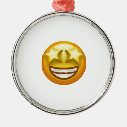 sterogen emoji metalen ornament (Voorkant)