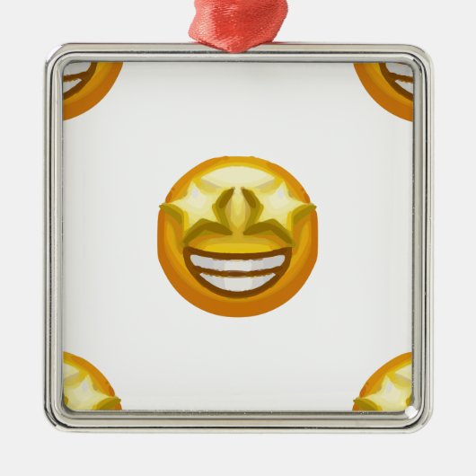 sterogen emoji metalen ornament (Voorkant)