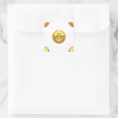 sterogen emoji vierkante sticker (Tas)