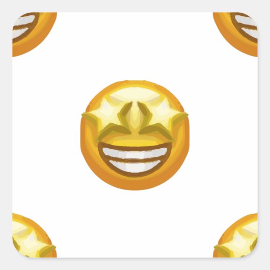 sterogen emoji vierkante sticker (Voorkant)
