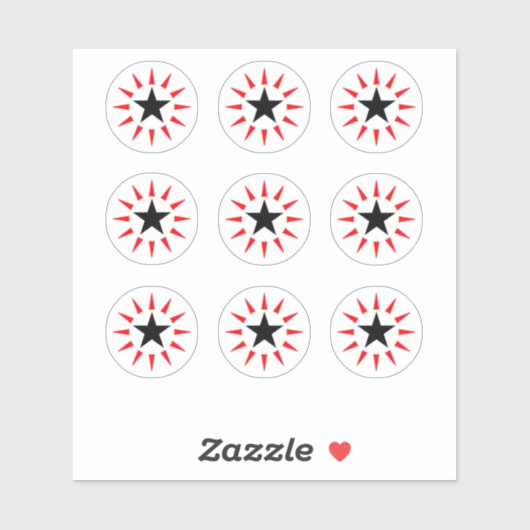 Sterontwerp Pinball Machine Ronde Doel Stickers (Vel)