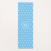 Sterpatroon en monogram op turquoise yogamat (Voorkant)