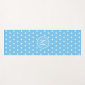 Sterpatroon en monogram op turquoise yogamat (Voorkant (horizontaal))