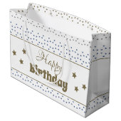 Sterpatroon geaccentueerd groot cadeauzakje (Achterkant Gekanteld)