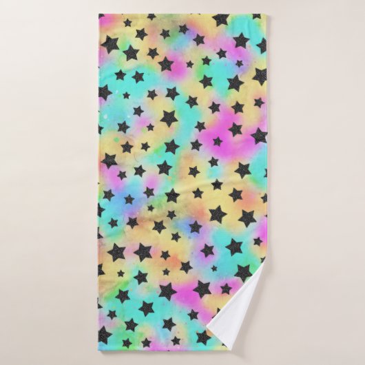 Sterpatroon In 80s Kleuren Badhanddoek (Badhanddoek)